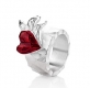 Ring Flammeninferno in silber