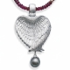 Anhänger Engelflügel / silber mit Perle