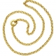 Kette Erbs 6mm mit Federring in Silber  goldplattiert 75cm