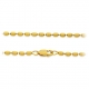 Kette Olive 75cm/3mm Silber goldplattiert