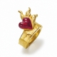 Ring Flammeninferno in silber goldplattiert
